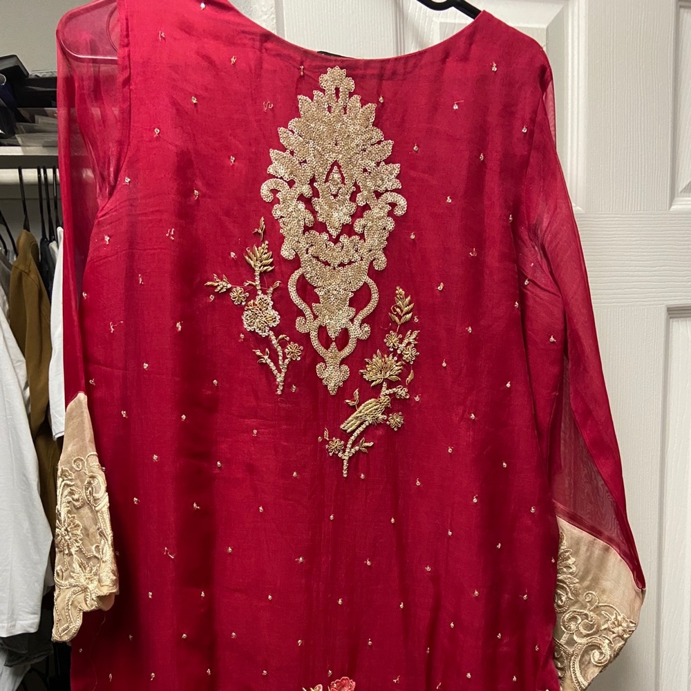 Agha Noor Red Kurti Size M